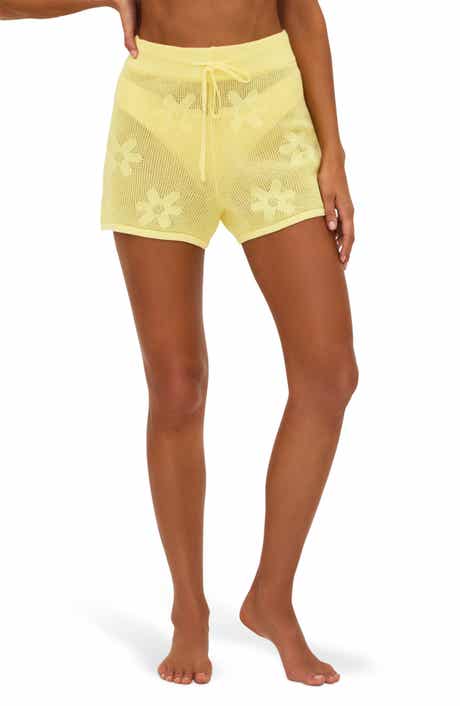 Beach Riot Balboa Cotton Mesh Cover-Up Shorts