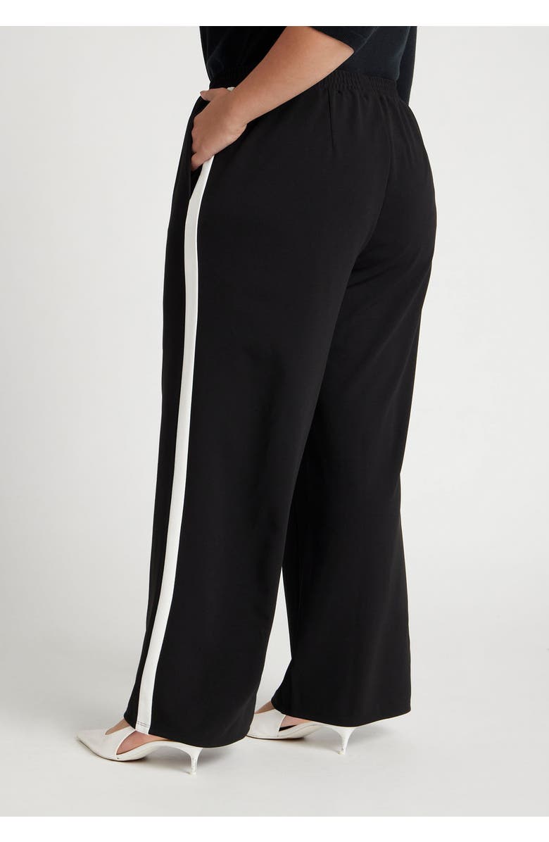ELOQUII Track Pant With Side Stripe, Alternate, color, Black