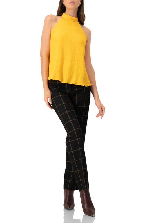 Ivonne Halter Neck Sleeveless Blouse In Yellow