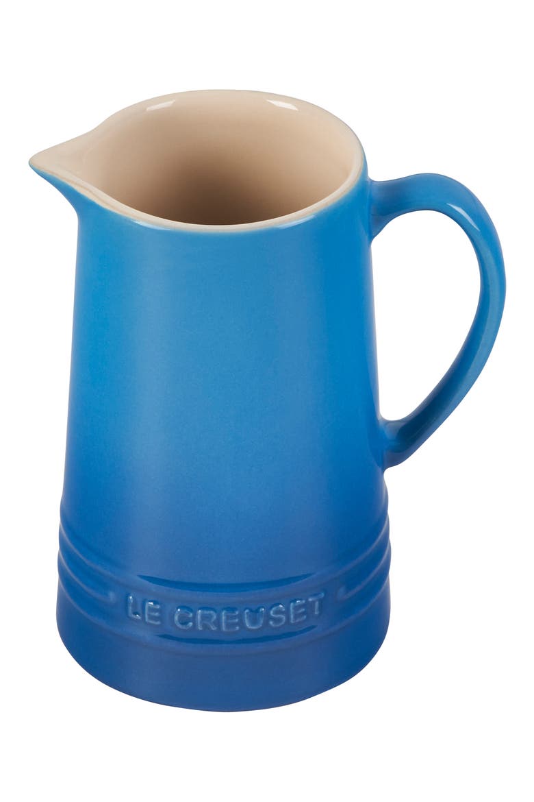 Small Stoneware Pitcher, Main, color, MARSEILLE