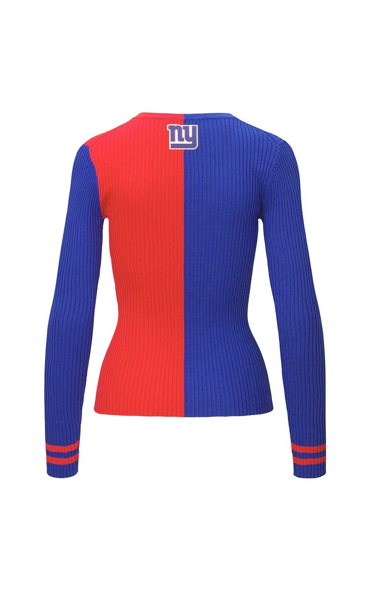 STAUD Women's STAUD Royal/Red New York Giants Cargo Sweater, Alternate, color, Royal