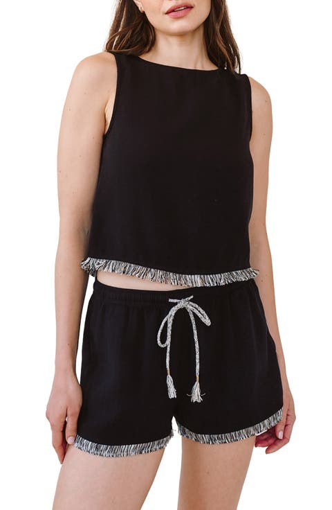 Frayed Hem Crop Tank