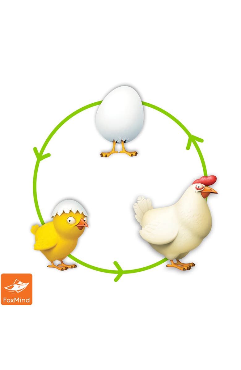 FoxMind Games Chickadoo Card Game, Eggciting Family Game Night,Ages 5+, Alternate, color, Multicolored