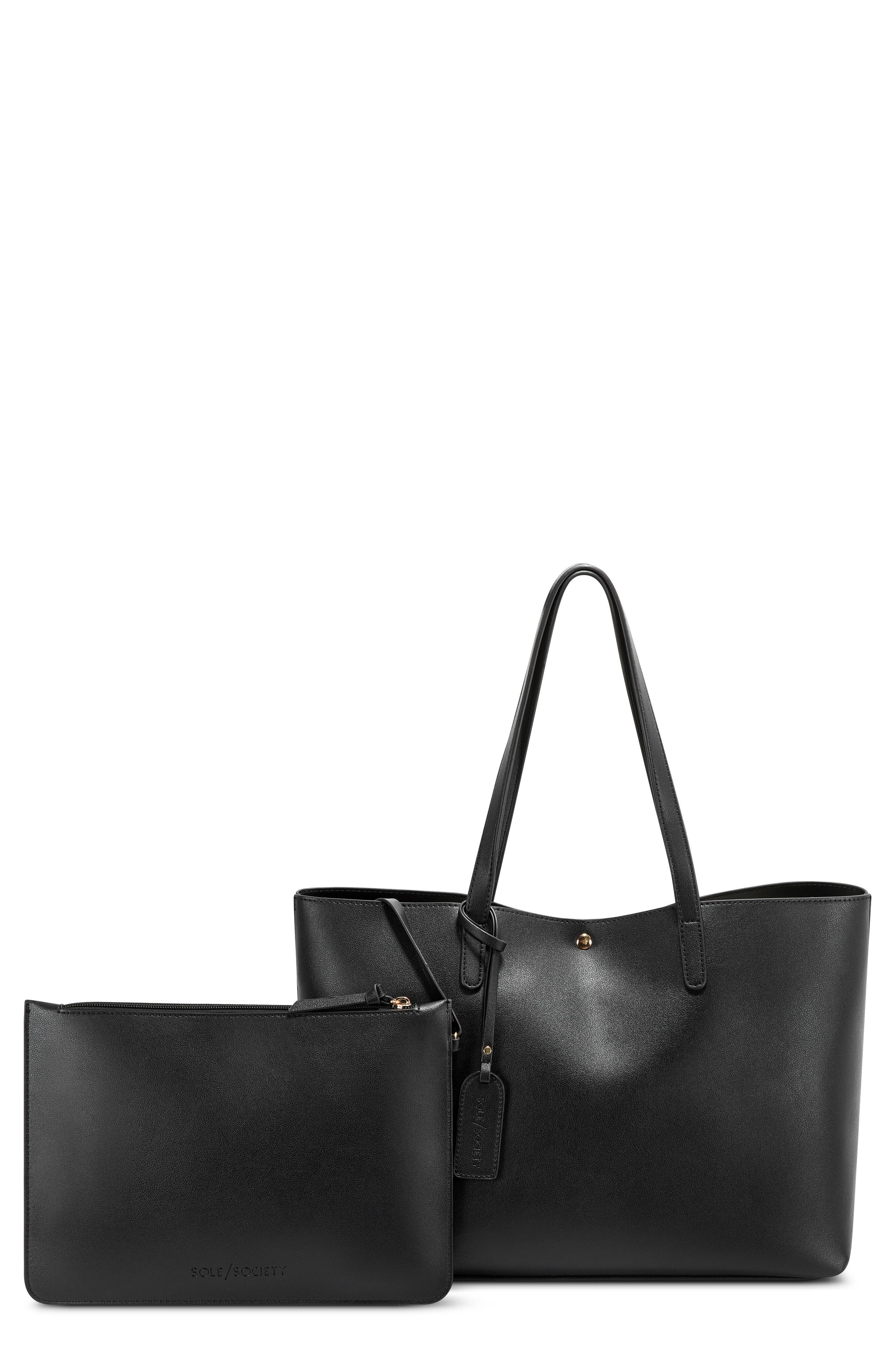 Sole Society Zeda Faux Leather Tote, Main, color, 