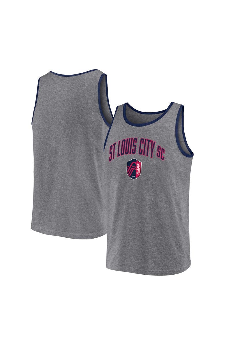 FANATICS Men's Fanatics Branded Heather Gray St. Louis City SC Primary Tank Top, Main, color,