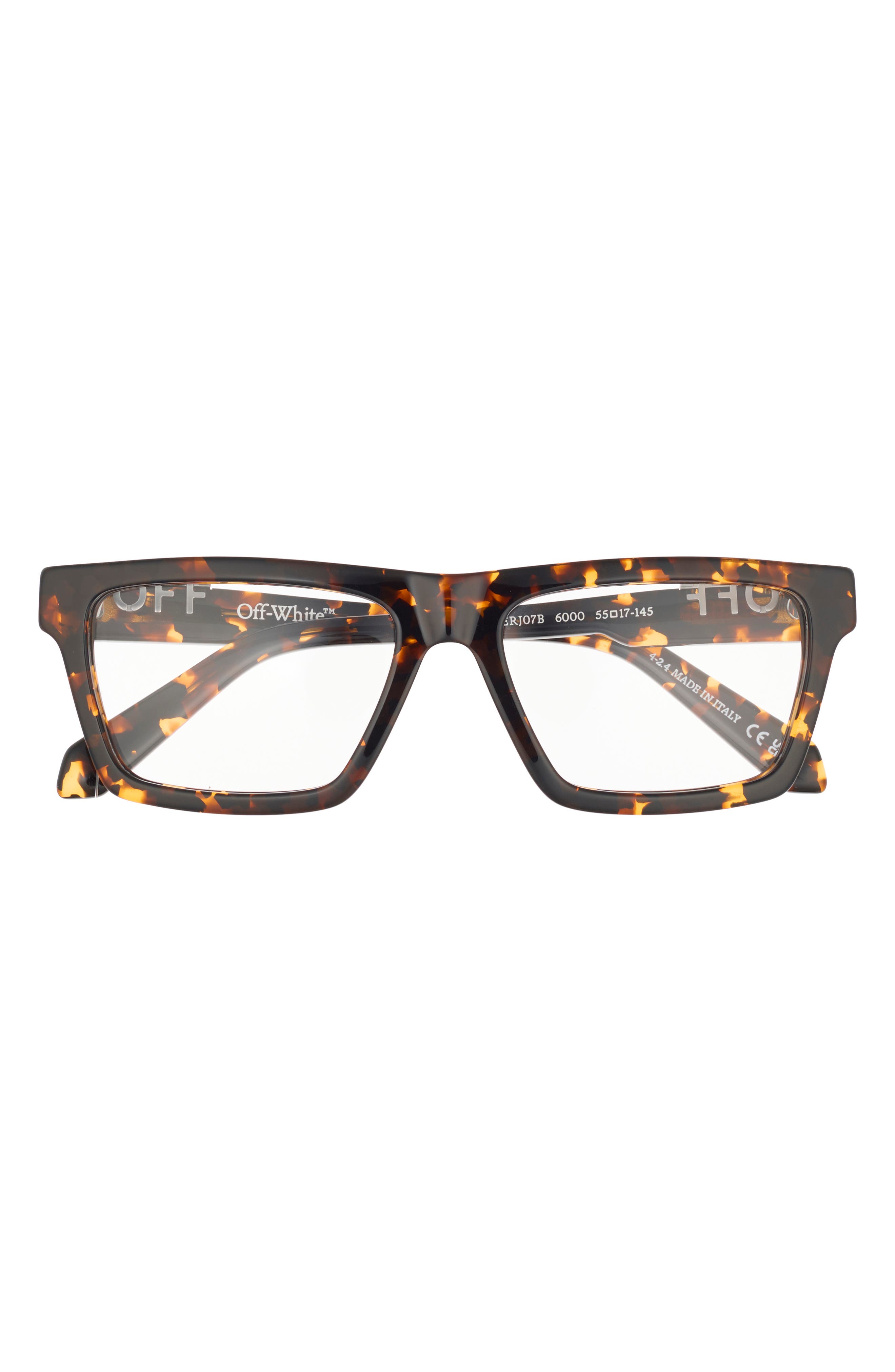 Off-White Havana 55mm Optical Glasses