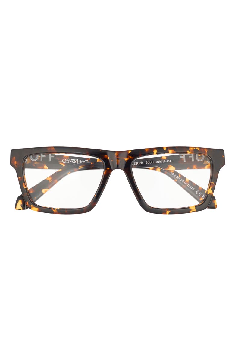 Off-White Havana 55mm Optical Glasses, Main, color, Havana