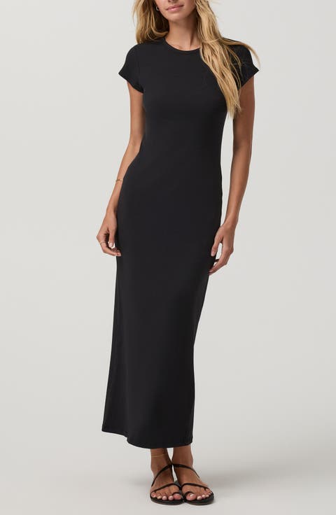 Ribbed T-Shirt Maxi Dress