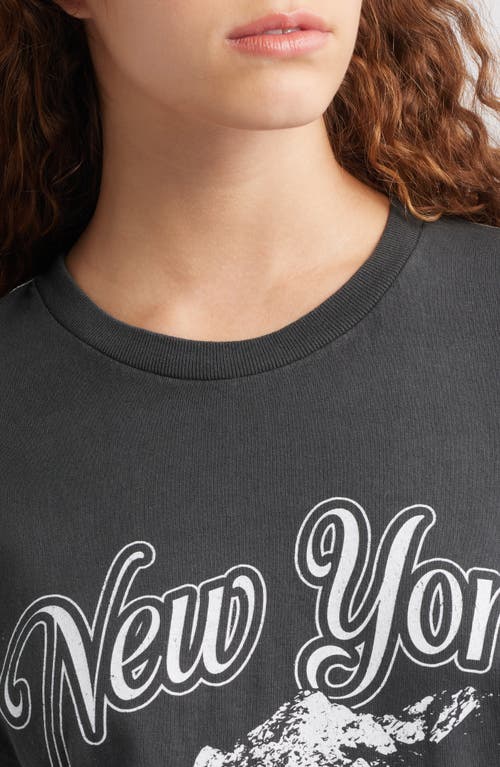 Vinyl Icons New York Ski Club Cotton Graphic T-shirt In Black