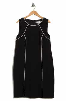 KASPER Raglan Piping Sleeveless Sheath Dress
