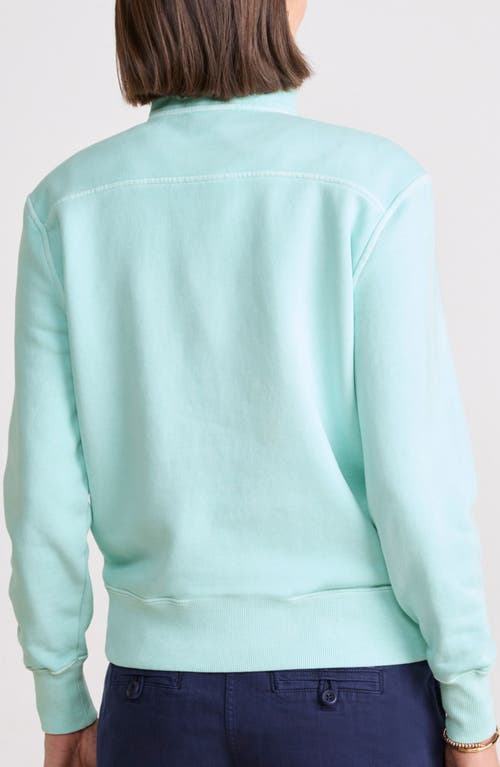 Vineyard Vines Shep Quarter Zip Pullover In Aqua Haze