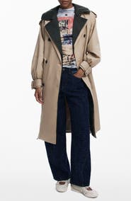 Desigual Double Lapel Trench Coat