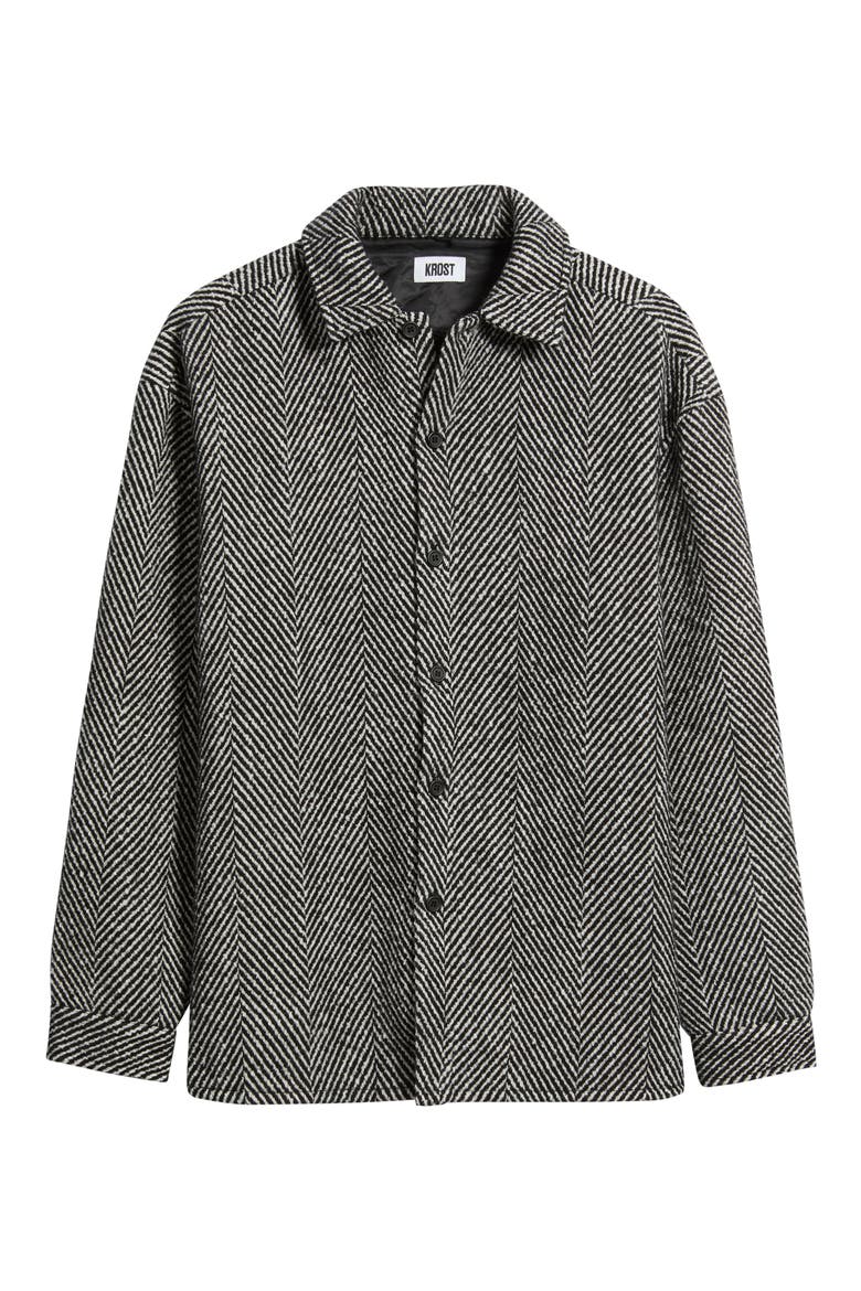 Herringbone Over Shirt, Alternate, color, BLACK