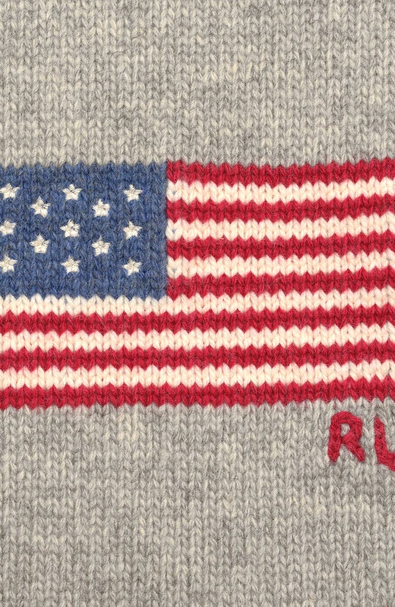 Polo Ralph Lauren RL Flag Scarf, Alternate, color, Andover Heather