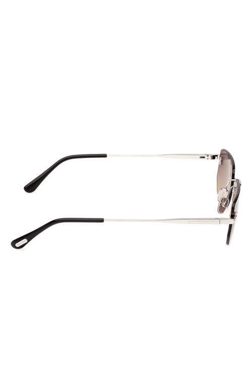 Tom Ford Ethan 53mm Geometric Sunglasses In Brown