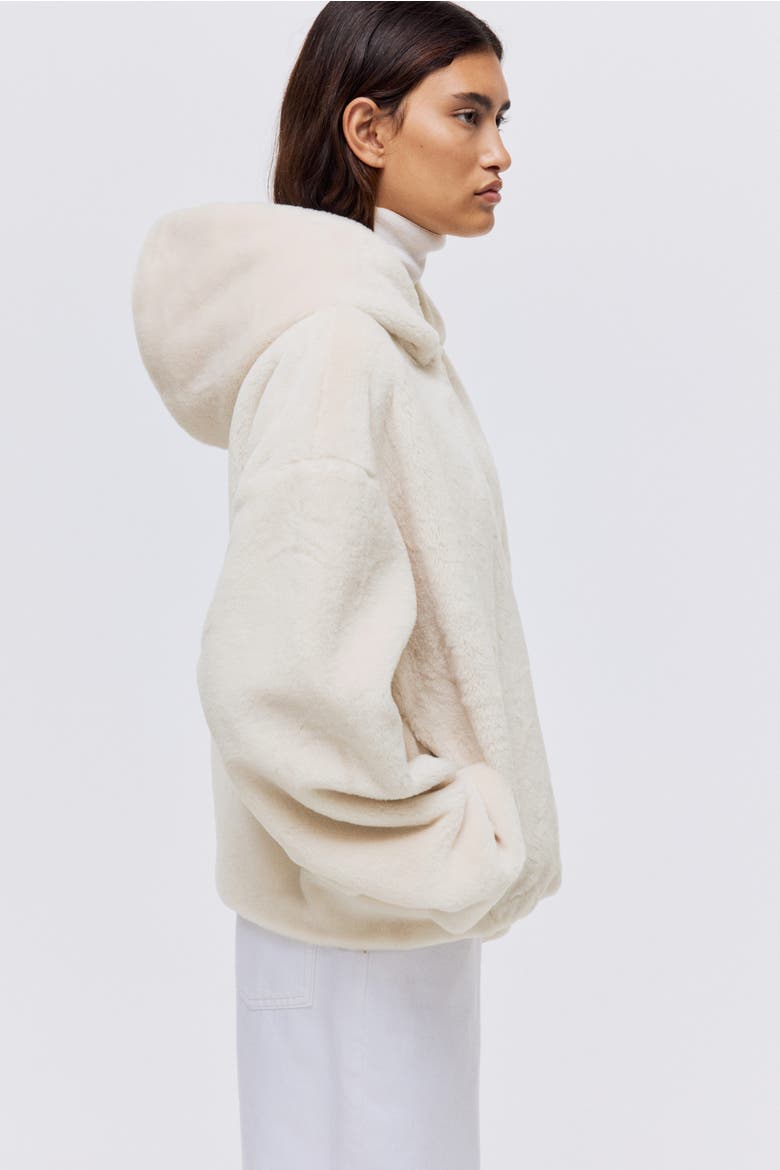 Zip-through Hoodie, Alternate, color, Cream