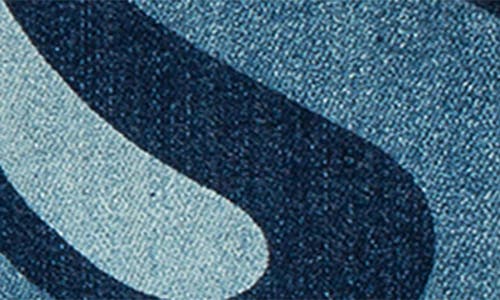 Truce Kids' Print Racerback Denim Dress In Blue