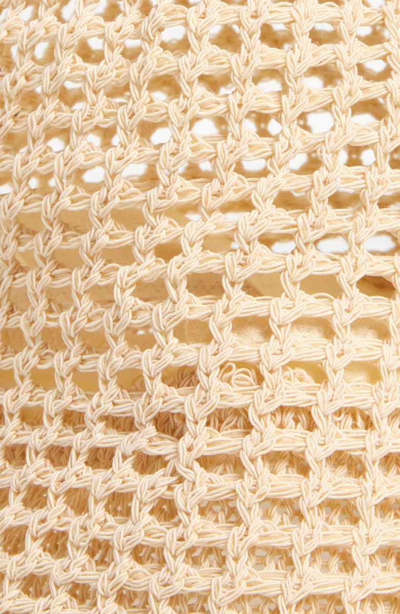Lele Sadoughi Open Weave Straw Bucket Hat, Alternate, color, Natural