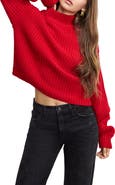 Good American Chunky Mock Neck Sweater