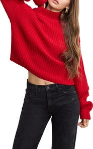 Good American Chunky Mock Neck Sweater