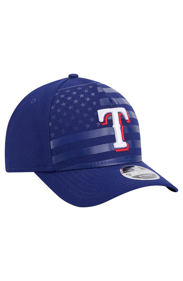 New Era Men's New Era Royal Texas Rangers American Flag 9FORTY M-Crown A-Frame Adjustable Hat, Alternate, color, Royal