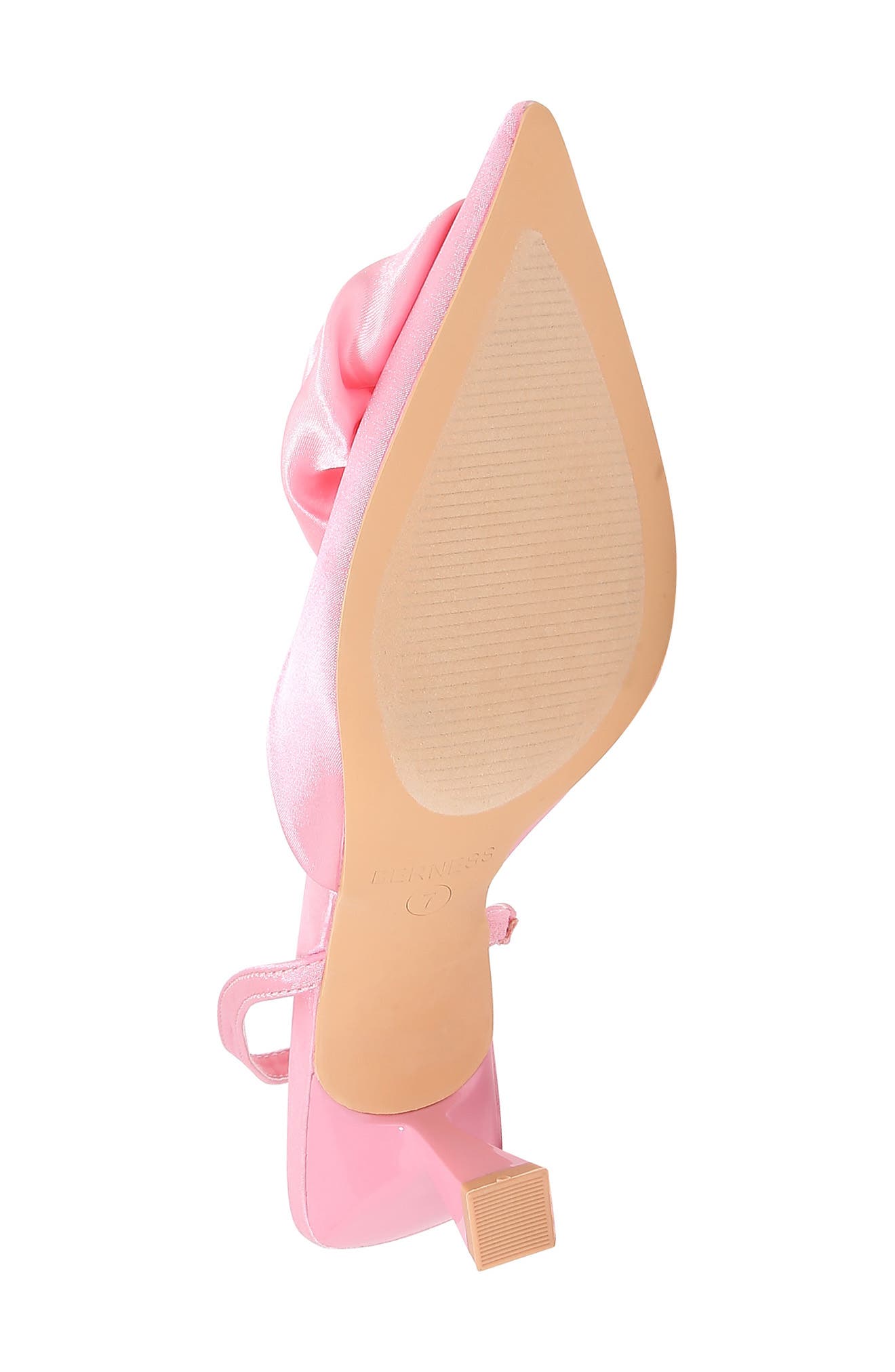 Camellia Satin Rose Slingback Kitten Heel Pump, Alternate, color, PINK
