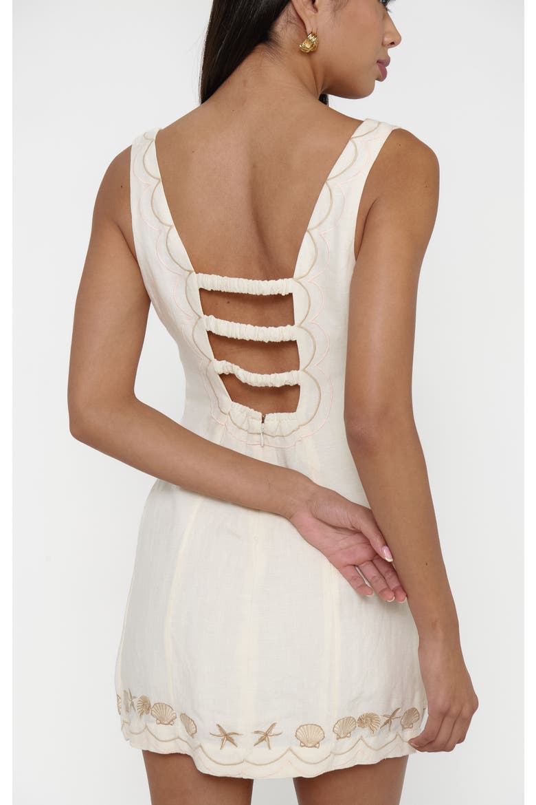 linen steph italian picnic mini dress Linen Steph Italian Picnic Mini Dress
