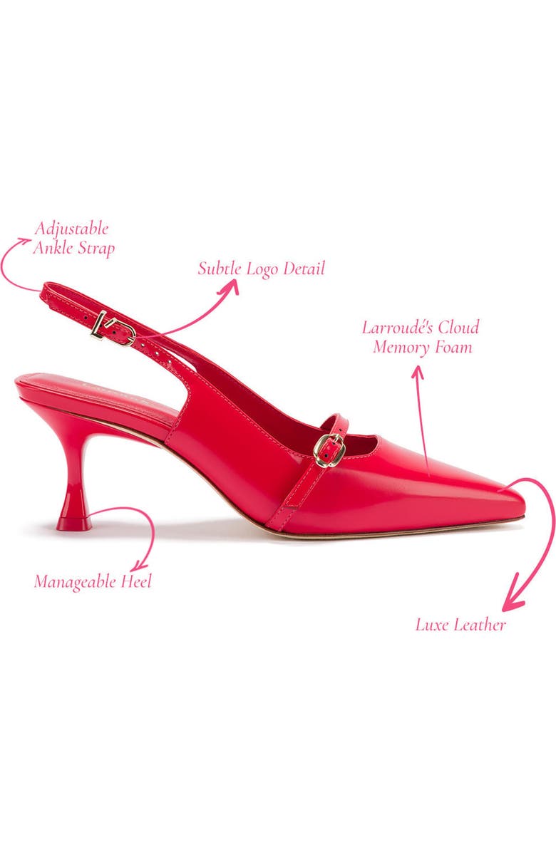 Larroudé Ines Pump, Alternate, color, Scarlet