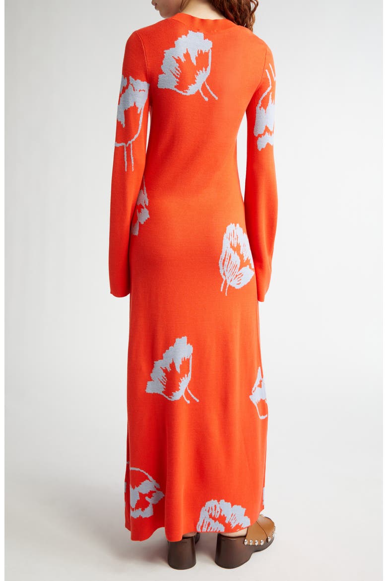 Leikky Myski Long Sleeve Sweater Dress, Alternate, color, BRIGHT RED LIGHT BLUE