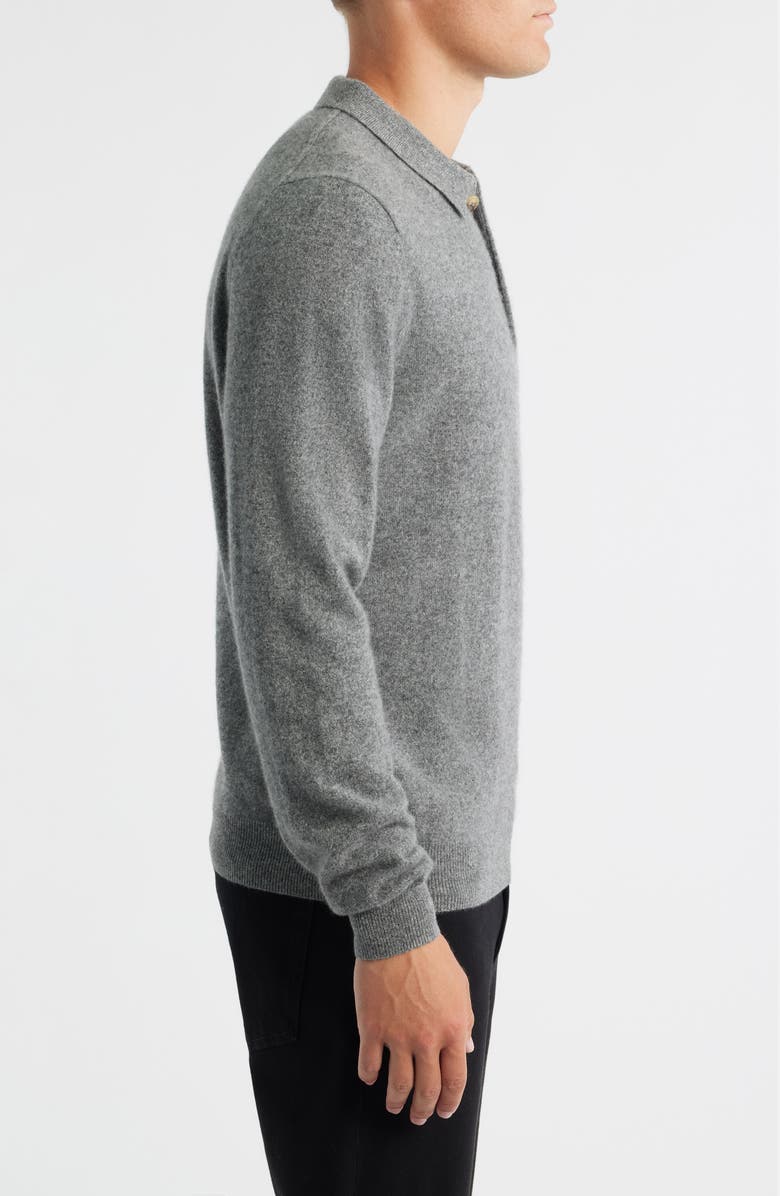 Scott Barber Cashmere Polo, Alternate, color, Pewter Heather