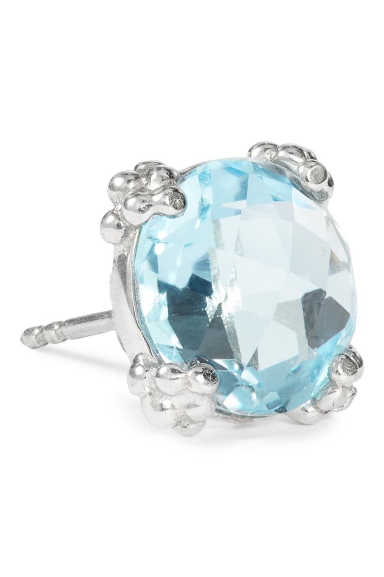 Cluster Topaz Stud Earrings, Alternate, color, BLUE TOPAZ