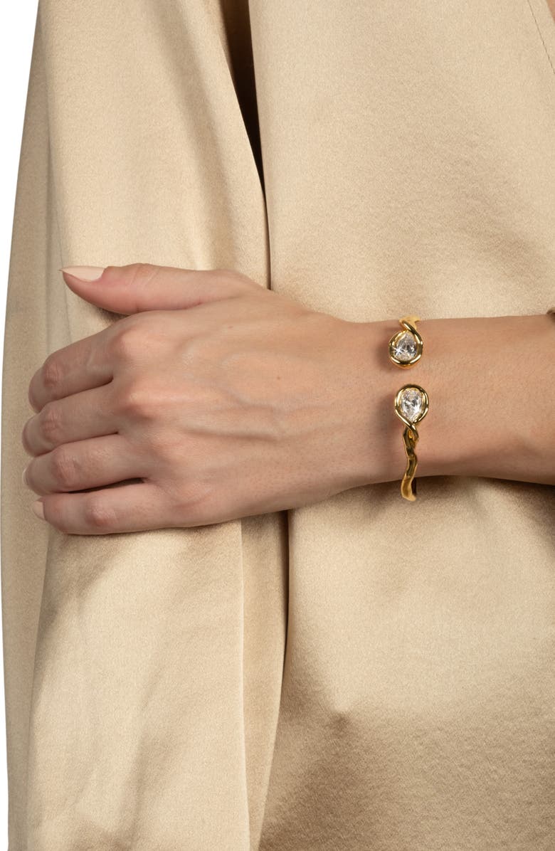 Alexis Bittar Asterales Floating Cuff Bracelet, Alternate, color, Gold Stones