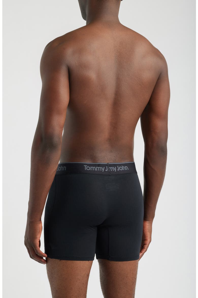 3-Pack Second Skin 6-Inch Stretch Modal Boxer Briefs, Alternate, color, BLACK MONUMENT GOLF CARTS