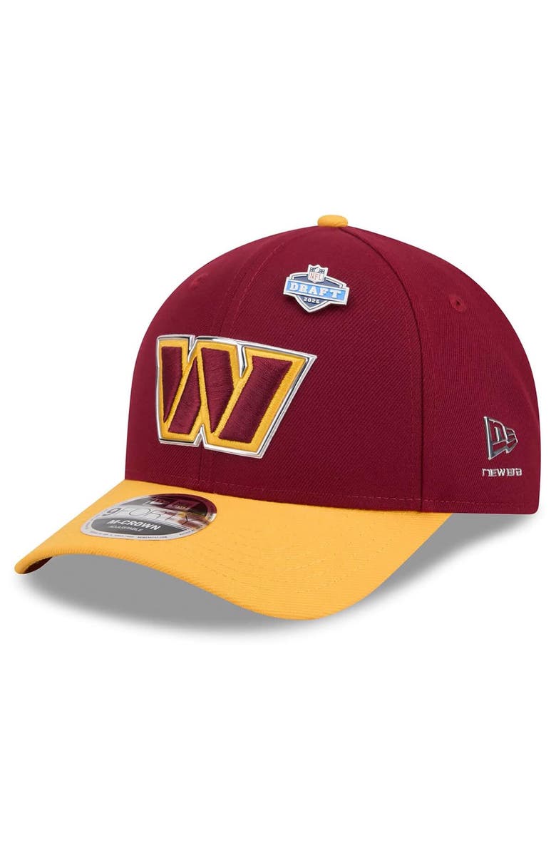 New Era Men's New Era  Burgundy/Gold Washington Commanders 2026 NFL Draft 9FORTY M-Crown Adjustable Hat, Main, color, Burgundy