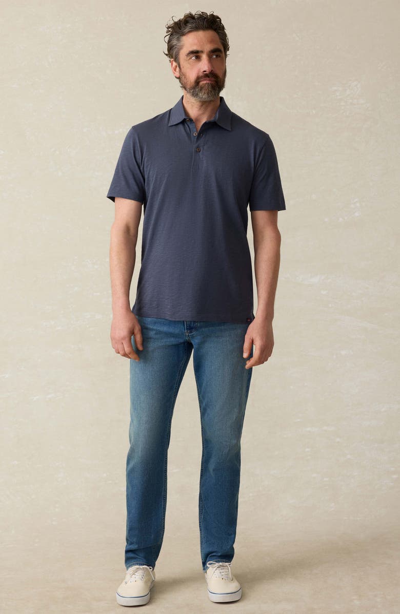 Faherty Sunwashed T-Shirt Polo, Alternate, color, Dune Navy