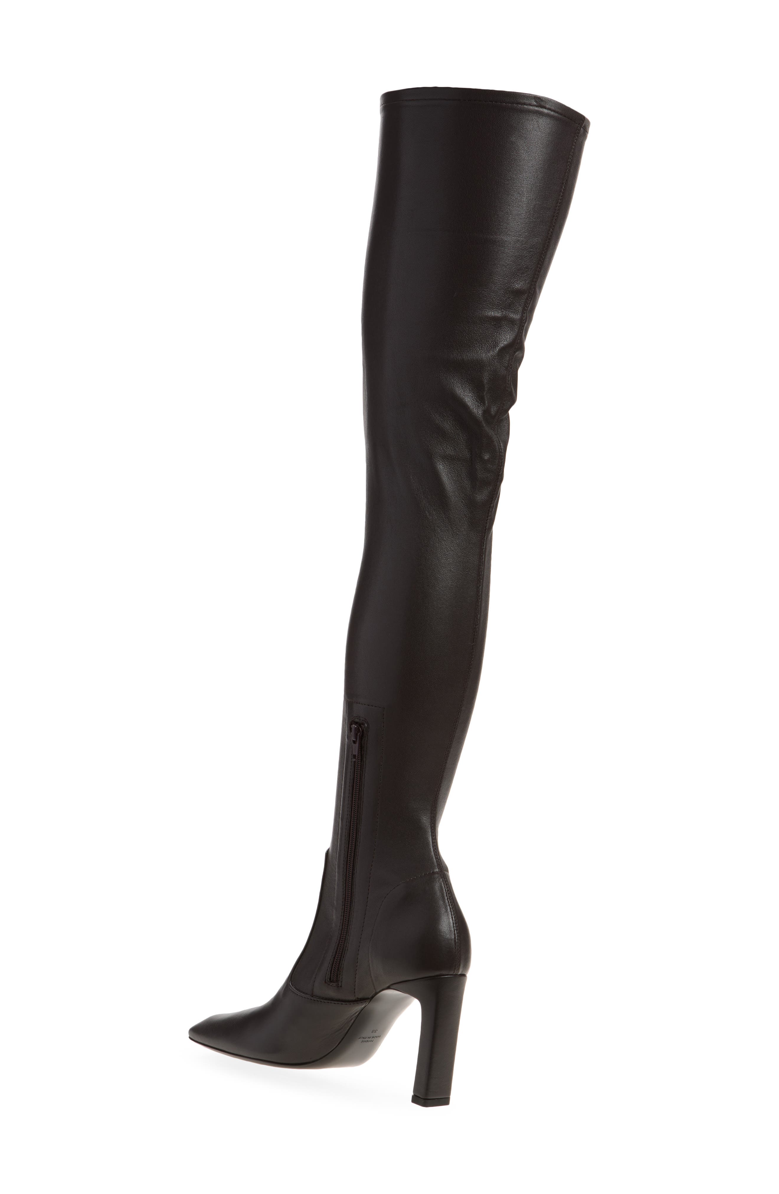 Leather Over the Knee Boot, Alternate, color, BARK