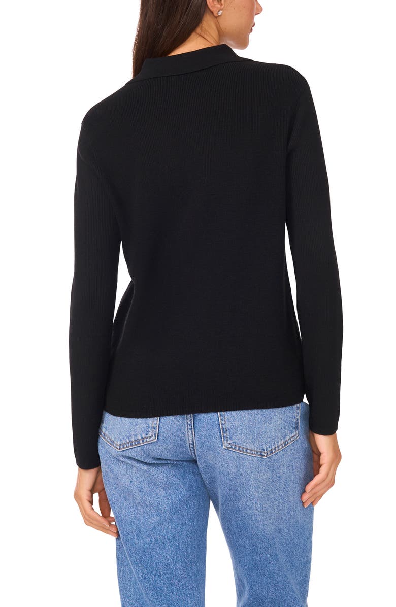 Halogen<sup>®</sup> Rib Polo, Alternate, color, Rich Black