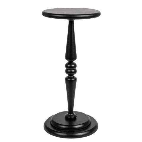 Bishop Pedestal Cocktail Side Table, Black