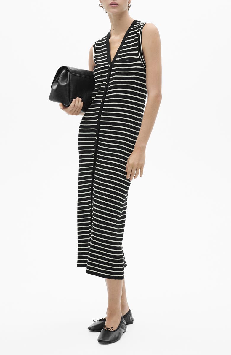 MANGO Jersey Rib Maxi Dress, Main, color, 