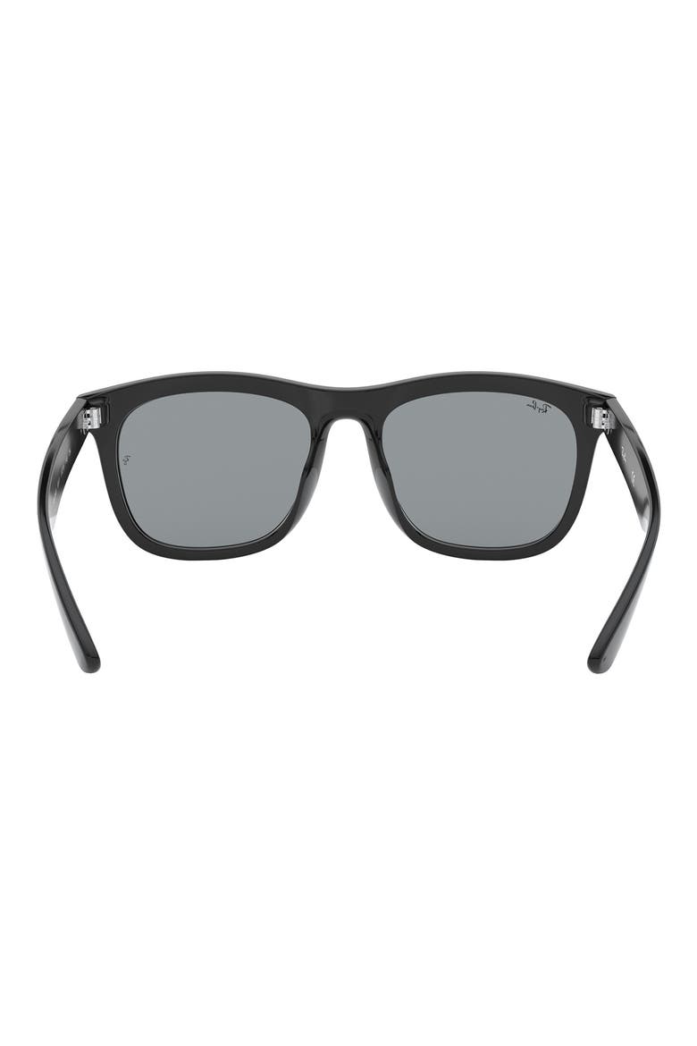 56mm Square Sunglasses, Alternate, color, BLACK / DARK GREY