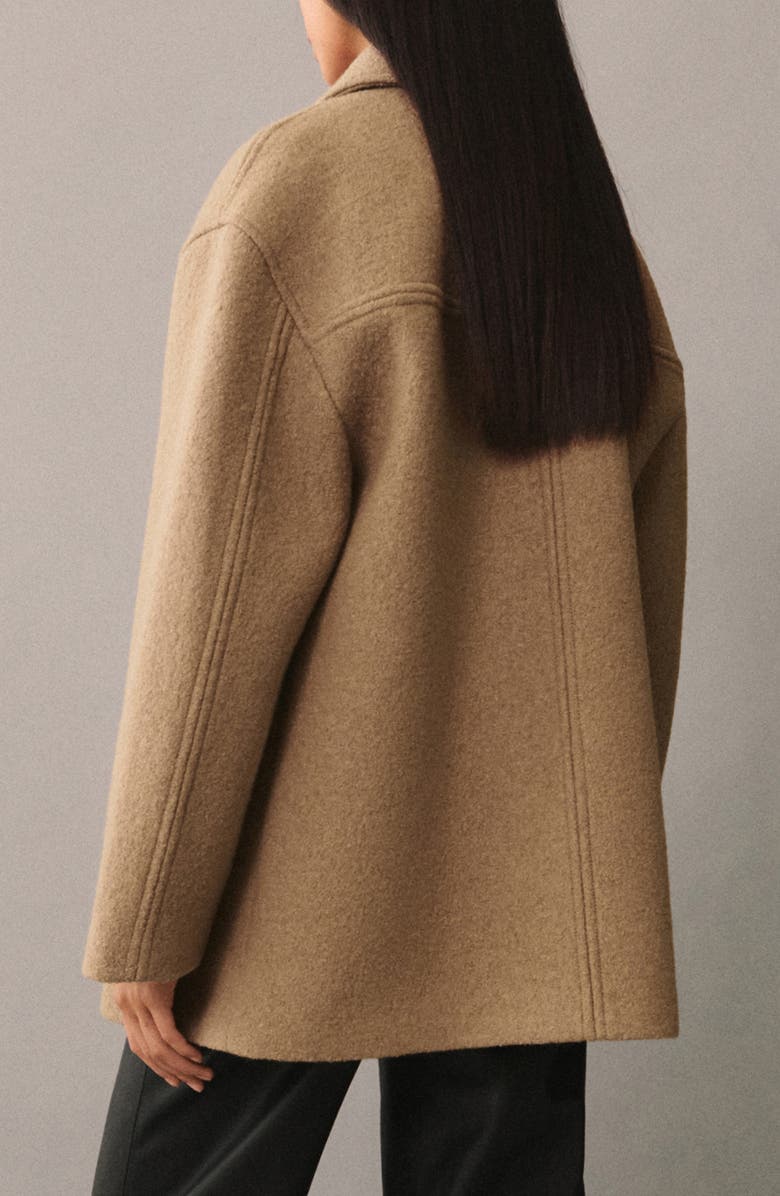 MANGO Oversize Wool Blend Coat, Alternate, color, 