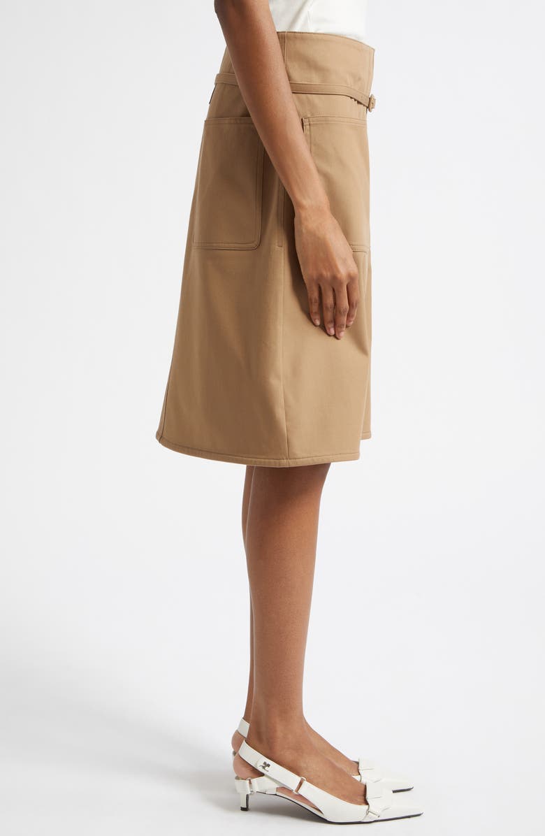 Courrèges Cotton Canvas Back Panel Bermuda Shorts, Alternate, color, Dark Sand