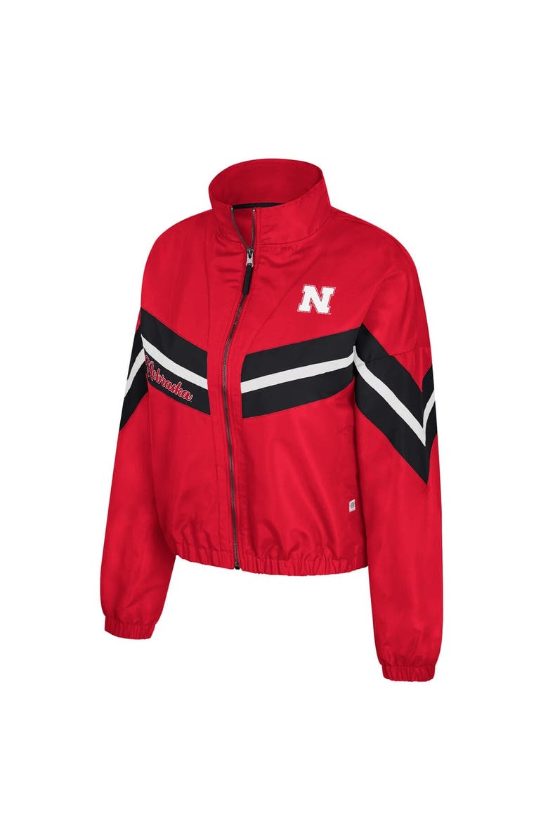 COLOSSEUM Women's Colosseum  Scarlet Nebraska Huskers Thin Ice Full-Zip Windbreaker, Alternate, color, Scarlet