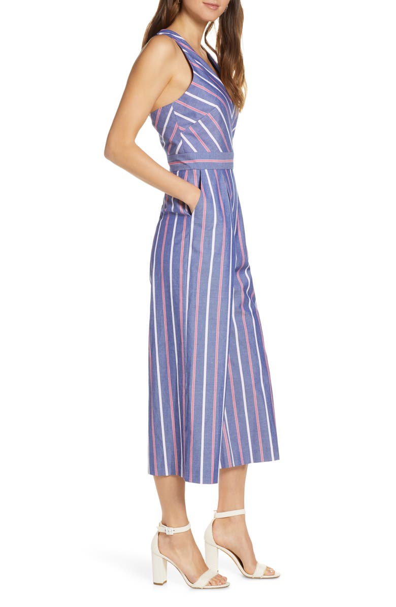 1901 Chevron Stripe Sleeveless Jumpsuit, Alternate, color, 