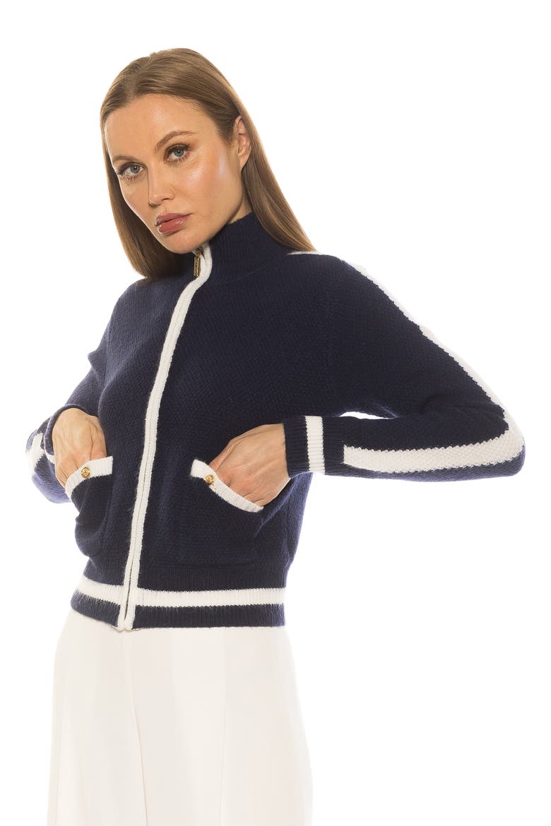 Dewey Knit Jacket, Alternate, color, NAVY
