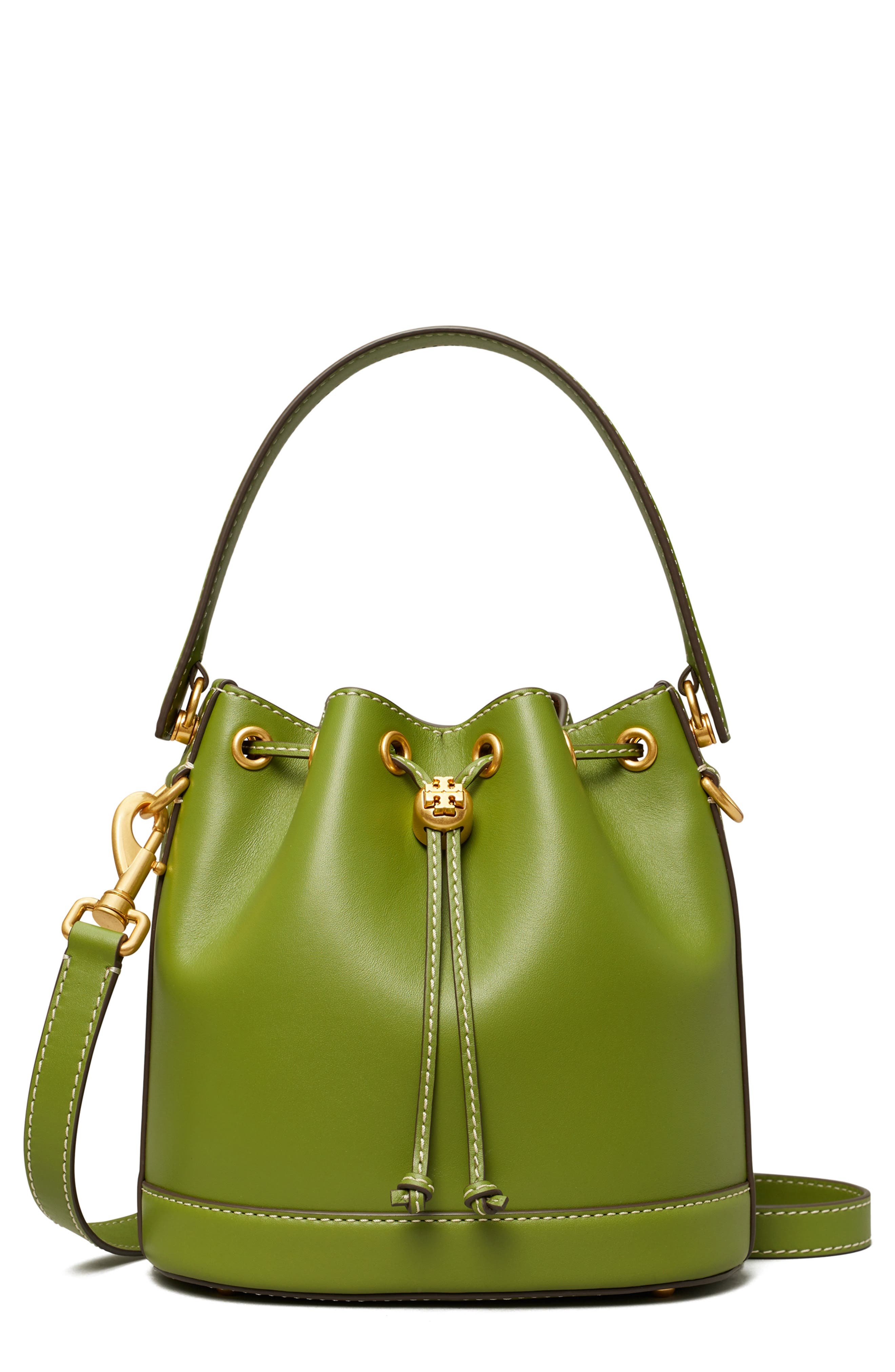 Tory Burch Leather Bucket Bag, Main, color, 