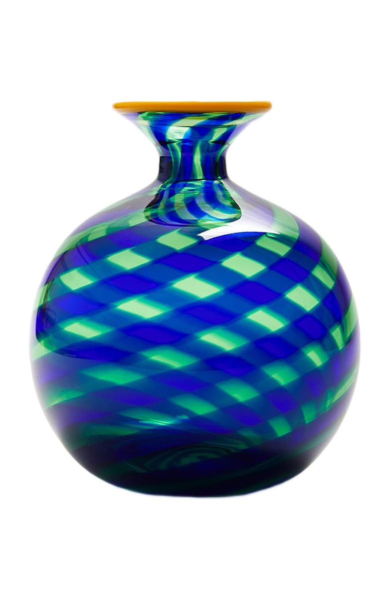 La DoubleJ Mini Ciccio Vase, Main, color, Rigadin Twist Blue