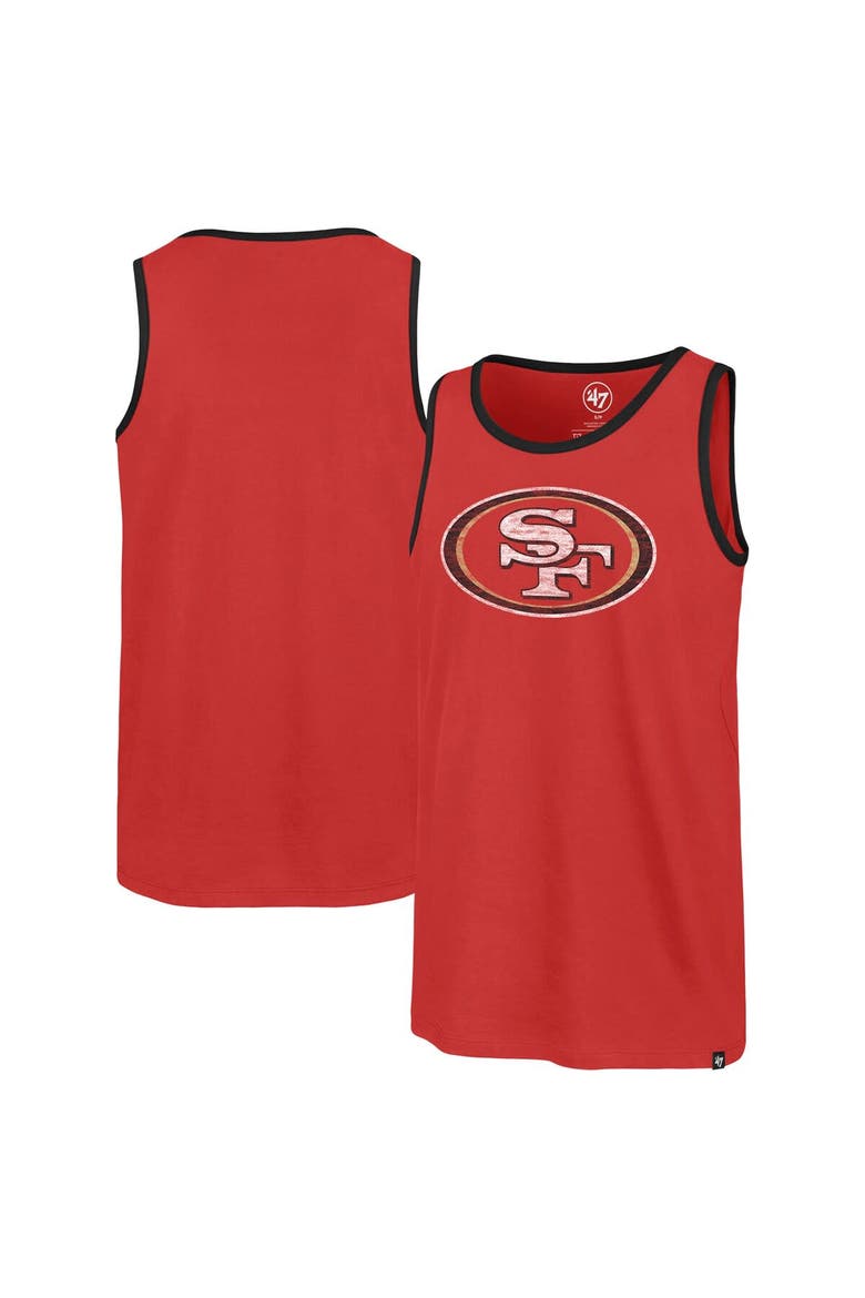 Men's '47  Scarlet San Francisco 49ers Premier Franklin Tank Top, Main, color, Scarlet