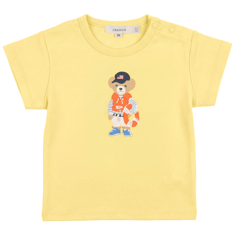 Cotton Short Sleeve Bear Print Tshirt (Toddler & Little Kid)