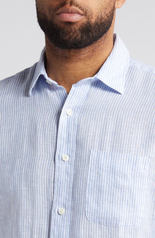 Faherty Laguna Stripe Linen Button-up Shirt